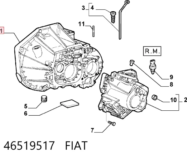 Sonda lambda, czujnik tlenu 46519517 Fiat/Alfa/Lancia