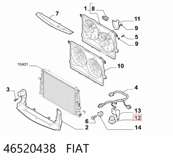 Przekaźnik wentylatora Fiat Brava 182