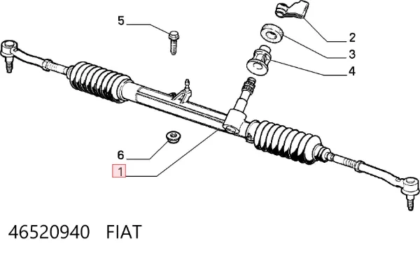 Listwa kierownicza (maglownica) 46520940 Fiat/Alfa/Lancia