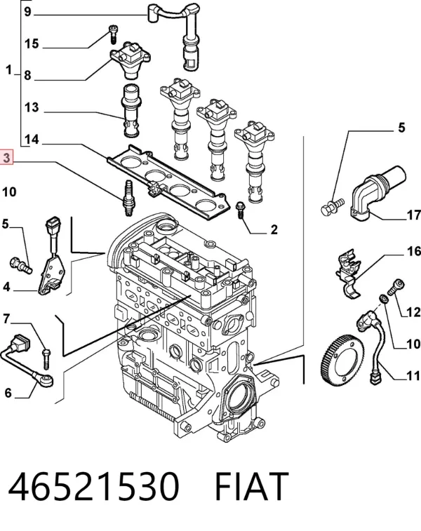 Świeca zapłonowa 46521530 Fiat/Alfa/Lancia