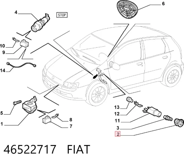 Powtarzacz kierunkowskazu na błotniku 46522717 Fiat/Alfa/Lancia