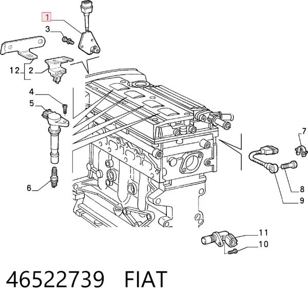 Czujnik położenia wałka rozrządu 46522739 Fiat/Alfa/Lancia