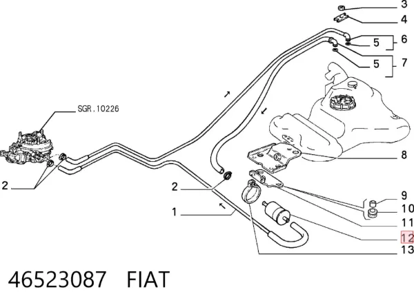 Filtr paliwa 46523087 Fiat/Alfa/Lancia