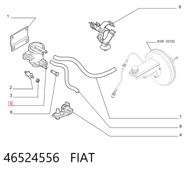 Przetwornik ciśnienia (solenoid) doładowania 46524556 Fiat/Alfa/Lancia