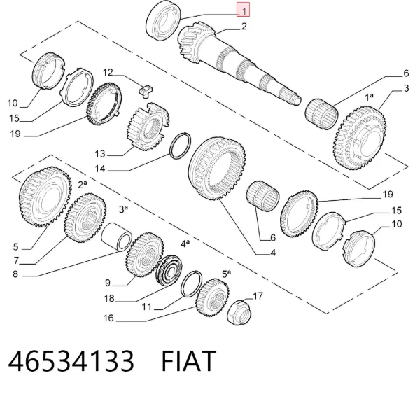 Łożysko skrzyni biegów 46534133 Fiat/Alfa/Lancia