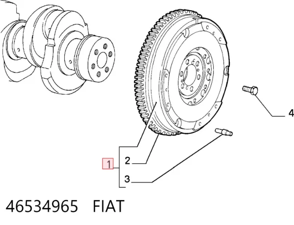 Koło zamachowe silnika 46534965 Fiat/Alfa/Lancia
