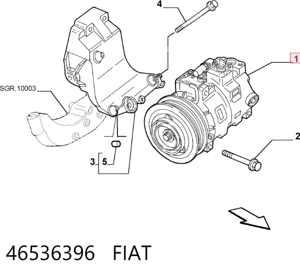 Sprężarka klimatyzacji 46536396 Fiat/Alfa/Lancia