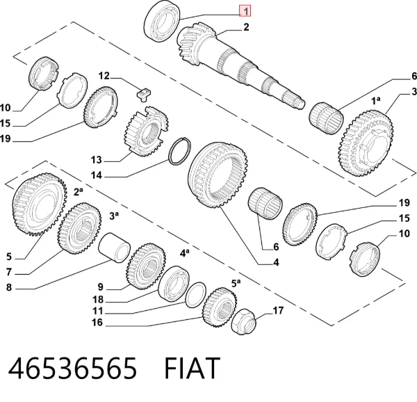 Łożysko skrzyni biegów 46536565 Fiat/Alfa/Lancia