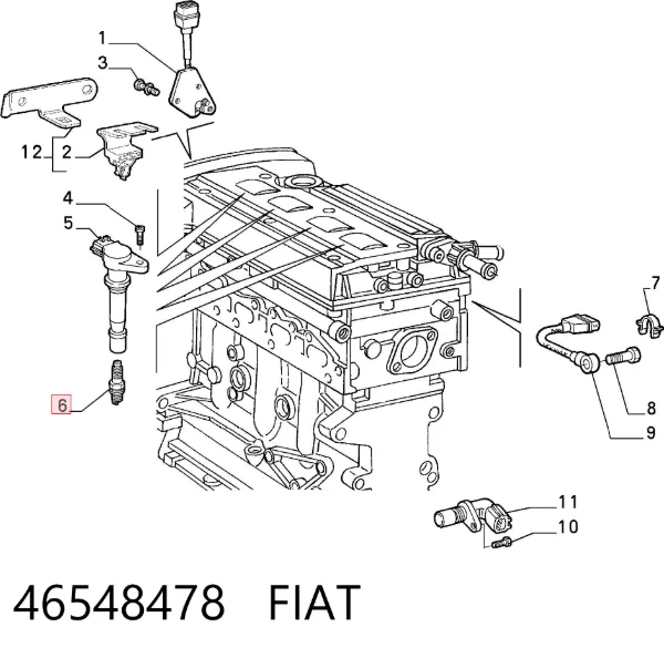Świeca zapłonowa 46548478 Fiat/Alfa/Lancia
