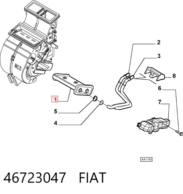 Chłodnica nagrzewnicy (ogrzewacza) 46723047 Fiat/Alfa/Lancia
