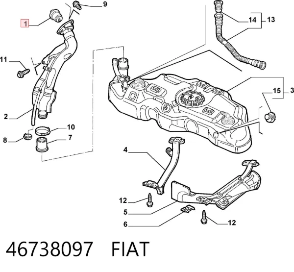 Korek wlewu paliwa 46738097 Fiat/Alfa/Lancia