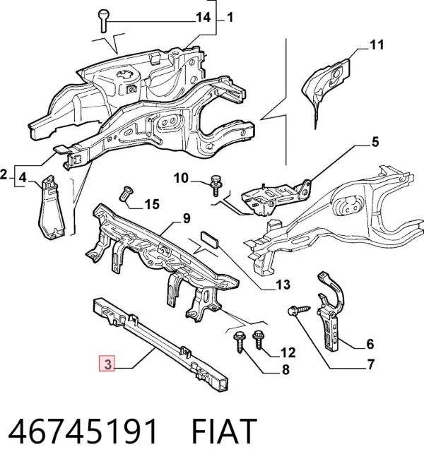 Wzmocnienie zderzaka przedniego Alfa Romeo 147 937