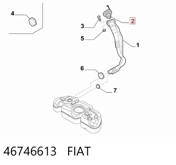 Klapka wlewu paliwa 46746613 Fiat/Alfa/Lancia