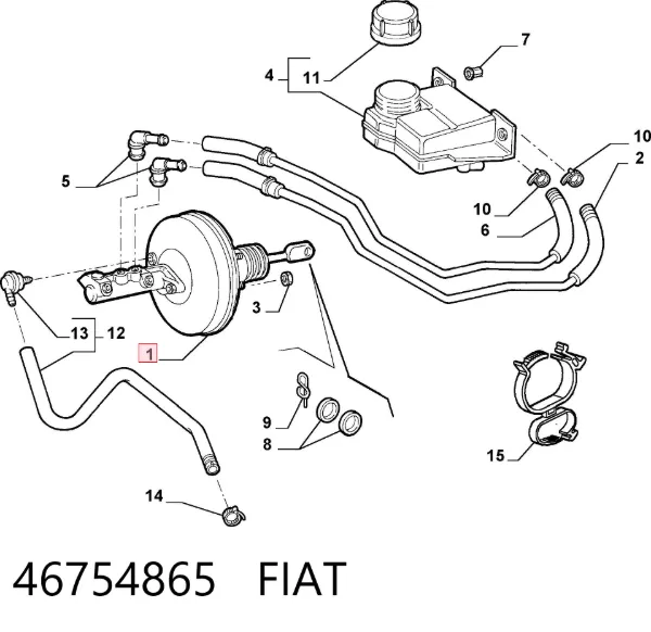 Wzmacniacz próżniowy hamulców 46754865 Fiat/Alfa/Lancia