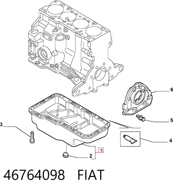 Miska olejowa silnika 46764098 Fiat/Alfa/Lancia
