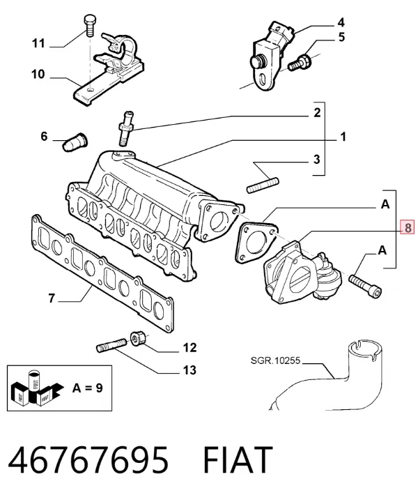 Przepustnica, komplet Alfa Romeo 147 937