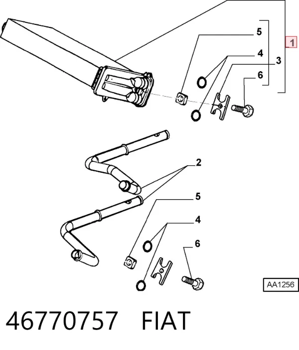 Chłodnica nagrzewnicy (ogrzewacza) 46770757 Fiat/Alfa/Lancia