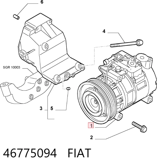 Sprężarka klimatyzacji 46775094 Fiat/Alfa/Lancia