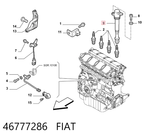Cewka zapłonowa 46777286 Fiat/Alfa/Lancia