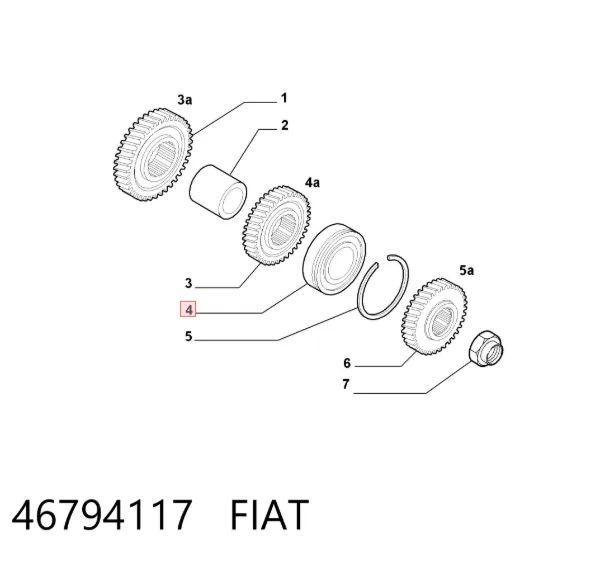 Łożysko skrzyni biegów Fiat Doblo II