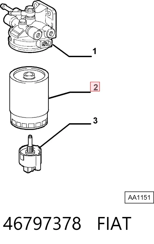 Filtr paliwa 46797378 Fiat/Alfa/Lancia
