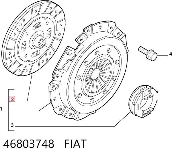 Zestaw sprzęgła (3 części) 46803748 Fiat/Alfa/Lancia