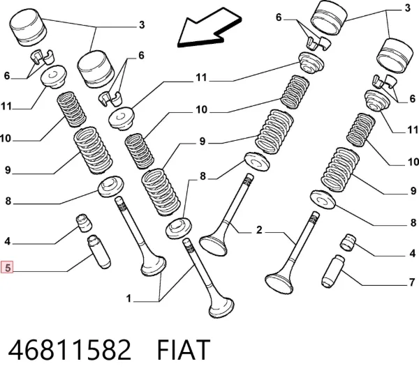 Prowadnica zaworu Alfa Romeo 146 930