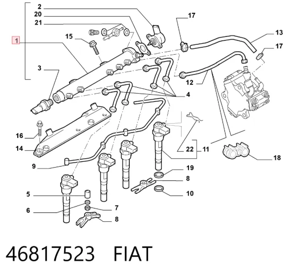 Rozdzielacz paliwa 46817523 Fiat/Alfa/Lancia