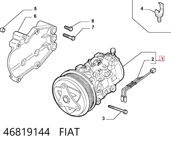 Sprężarka klimatyzacji 46819144 Fiat/Alfa/Lancia