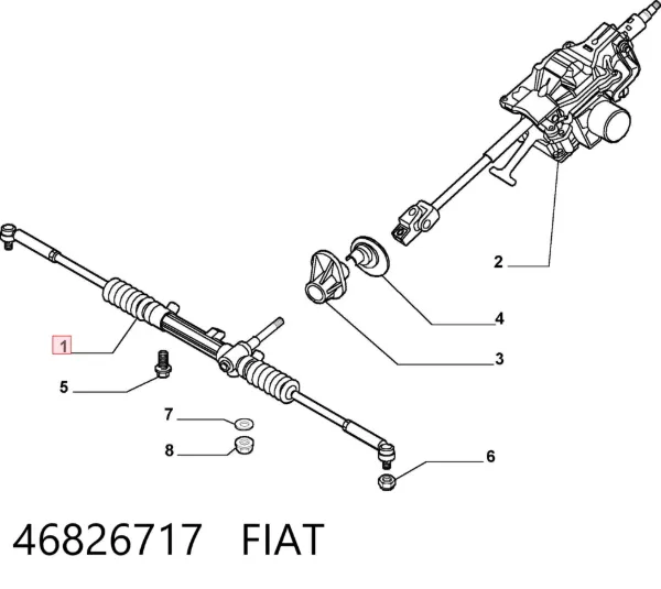 Listwa kierownicza (maglownica) 46826717 Fiat/Alfa/Lancia