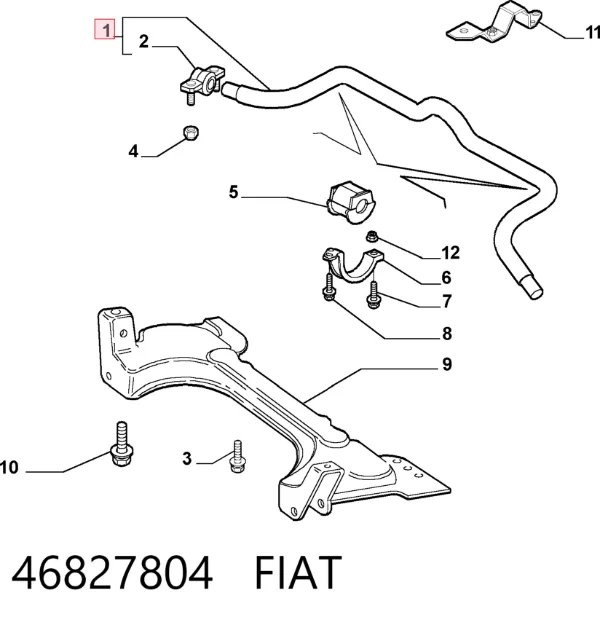 Stabilizator przedni 46827804 Fiat/Alfa/Lancia