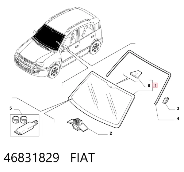 Szyba przednia 46831829 Fiat/Alfa/Lancia
