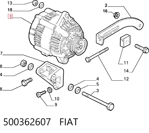 Alternator 500362607 Fiat/Alfa/Lancia