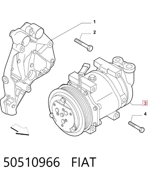 Sprężarka klimatyzacji 50510966 Fiat/Alfa/Lancia