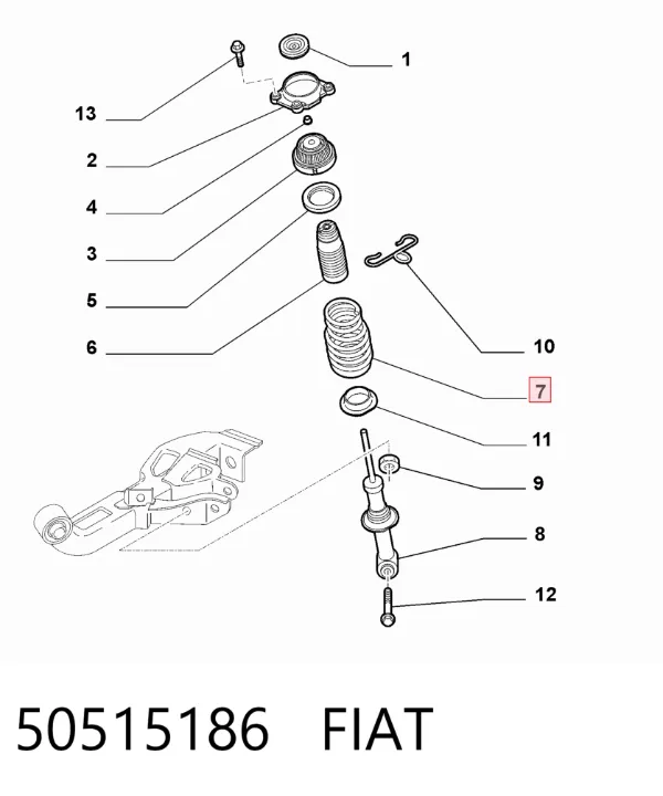 Amortyzator tylny 50515186 Fiat/Alfa/Lancia
