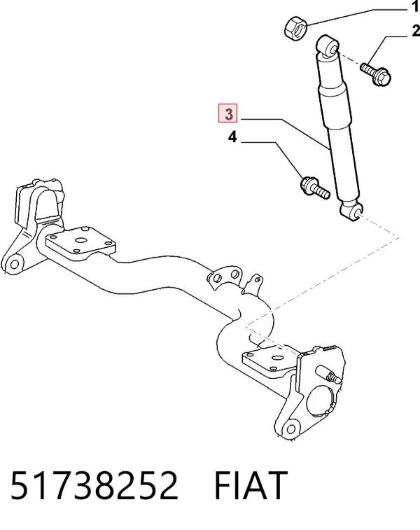 Amortyzator tylny 51738252 Fiat/Alfa/Lancia