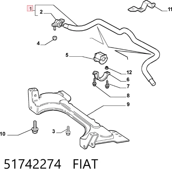 Stabilizator przedni Fiat Doblo I