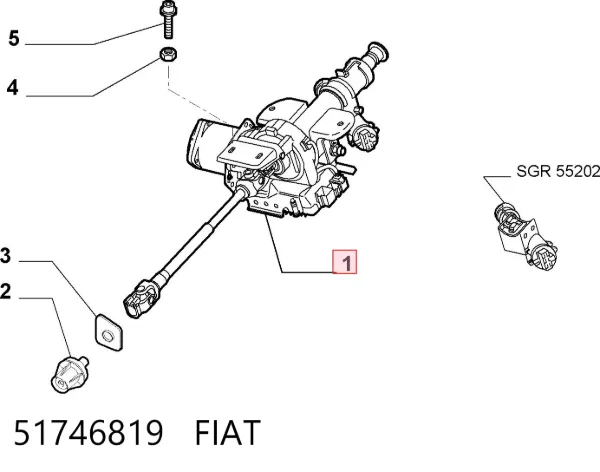 Czujnik kąta skrętu kierownicy 51746819 Fiat/Alfa/Lancia