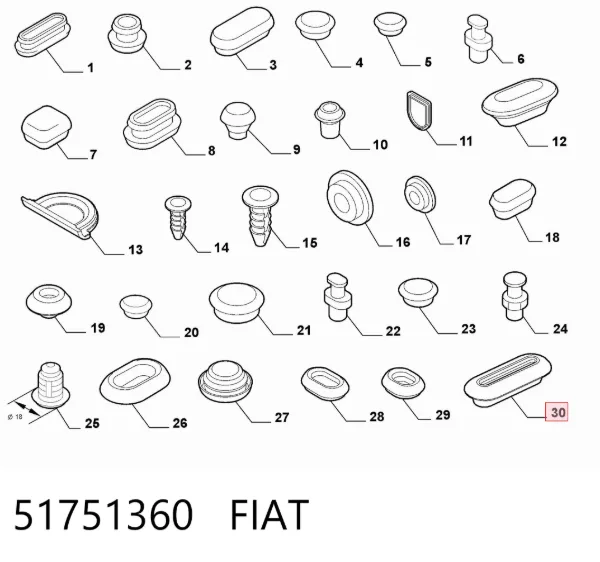 Wkładka dna nadwozia Fiat Doblo II