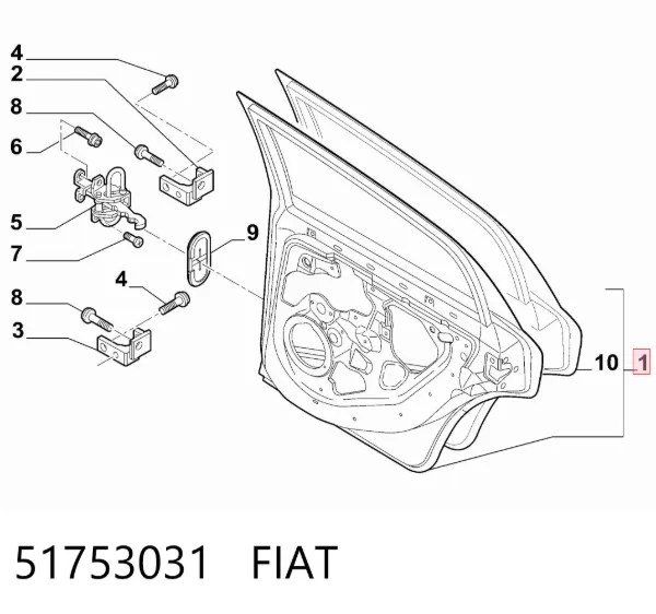 Drzwi tylne lewe Fiat Linea 323