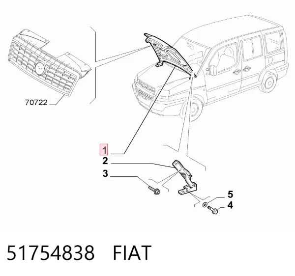 Maska silnika 51754838 Fiat/Alfa/Lancia