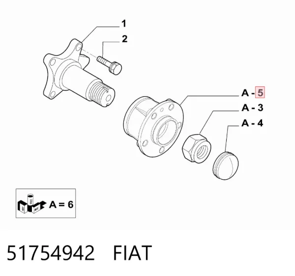 Piasta tylna 51754942 Fiat/Alfa/Lancia