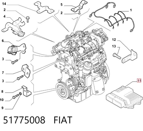 Sterownik silnika Fiat Panda II