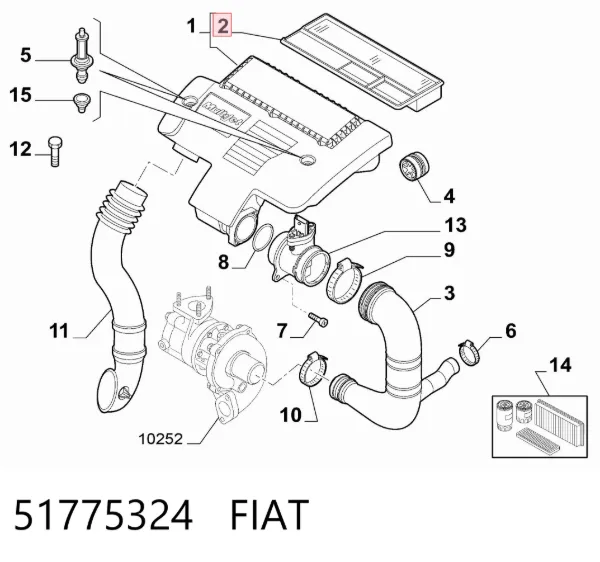 Filtr powietrza 51775324 Fiat/Alfa/Lancia