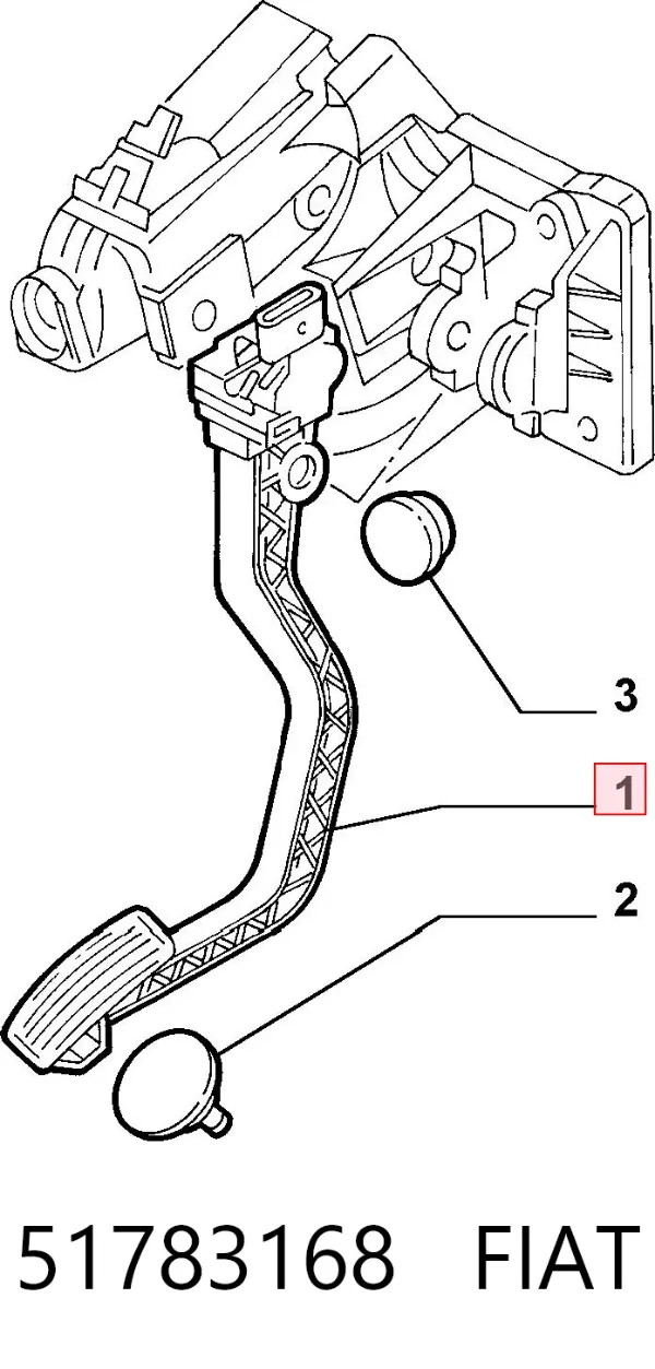 Pedał przyspieszenia (gazu) 51783168 Fiat/Alfa/Lancia