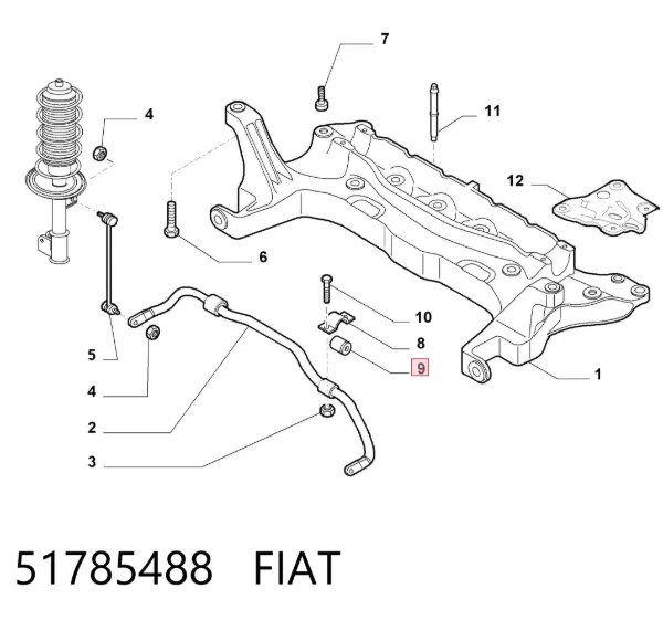 Tuleja stabilizatora przedniego 51785488 Fiat/Alfa/Lancia