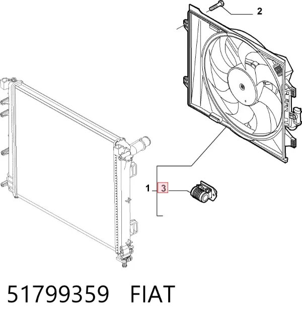 Rezystor wentylatora nagrzewnicy (ogrzewacza kabiny) 51799359 Fiat/Alfa/Lancia