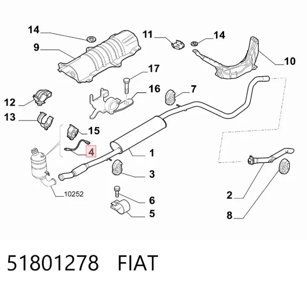 Sonda lambda, czujnik tlenu 51801278 Fiat/Alfa/Lancia