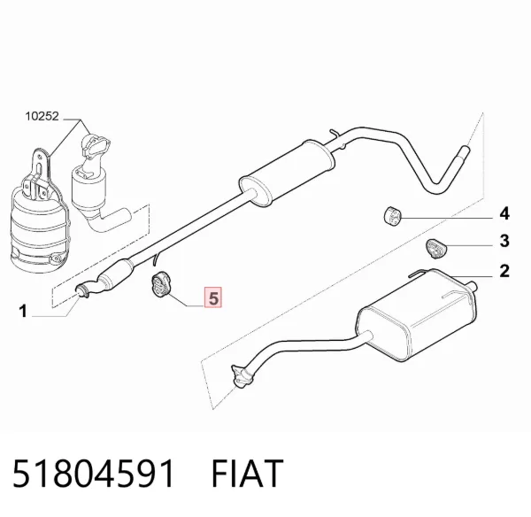Poduszka mocowania tłumika 51804591 Fiat/Alfa/Lancia