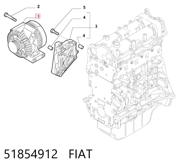 Alternator 51854912 Fiat/Alfa/Lancia